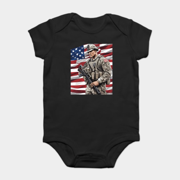 Infantry Baby Bodysuit by animegirlnft